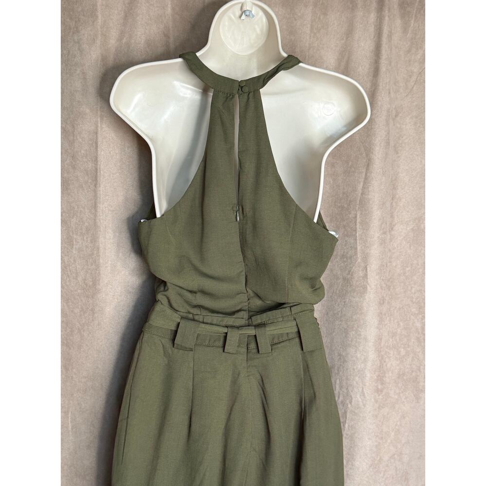 Lulu’s In The City Olive Surplice Sleeveless Jumpsuit M NWT - Picture 8 of 11